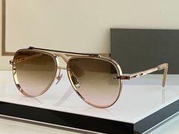 Gafas de sol de piloto de gradiente de oro rosa marrón para hombres Summer Sun Gasas Tombras al aire libre UV400 Eyewear