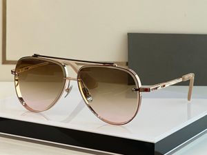 Lunettes de soleil pilotes gradient brun en or rose pour hommes verres de soleil d'été nuances d'extérieur UV400 Protection des lunettes