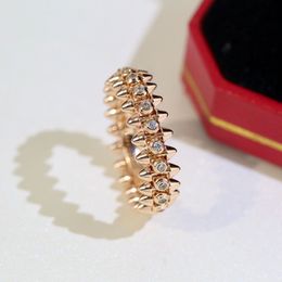 Clash Ring Designer Ring Bullet Titanium Charms Paar Ring Designer Sieraden Women Men Men 18K Gold Ring hebben maat 5-10 Gift Luxe sieraden Docent