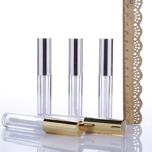 gouden dop Groothandel hot 250 stks 10 ML Mini ronde lipgloss tube cosmetische pakket lipgloss fles lege container
