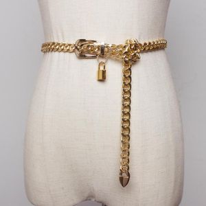 Couions de chaîne en or Verrouillage en métal pour femmes chaînes clés cubaines