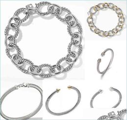 Bracelet de chaîne en or Bijoux bracelet Bijoux pour hommes Dy Trend Charm Designer Femmes Platinum Ed Wire Bracelet