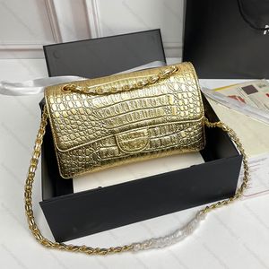 Gouden ketting Krokodillenleer Designer tas Dames schoudertas Luxe handtas draagtas Lederen Crossbody portemonnee Nieuwe klassieke crozzling tassen damestas