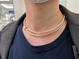 gouden ketting link kettingen hangers choker sieraden link ketting zilveren tennisketens diamant tennis ketting dames hartontwerper klavers hou van luxe bruiloft set cadeau 22