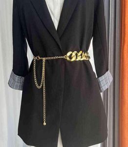 Chaîne en or ceinture fine pour femmes mode chaînes de taille en métal dames robe manteau jupe ceinture décorative Punk bijoux accessoires G27212930