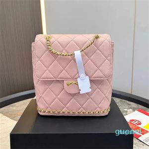 Mini mochila con cadena dorada para mujer, bolso de cuero, bolso clásico con solapa, bolso cruzado de diseñador, monedero de tendencia 2024
