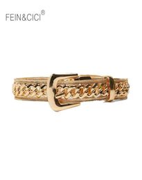 Chaînes d'or ceintures de luxe Designer métal ceinture de boucle femmes filles rétro ceinture en cuir vintage pour jeans robe pull 2019 Nouveau T200519250780