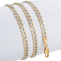 Chaînes d'or Colliers Men Femmes Cuban Link Chaîne Collier masculin Collier Menda