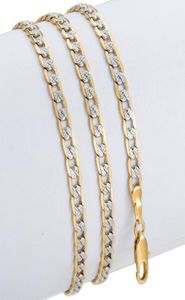 Gouden Kettingen Kettingen Mannen Vrouwen Cubaanse Link Chain Mannelijke Ketting Mode Men039s Sieraden Hele Geschenken 4mm GN647209431