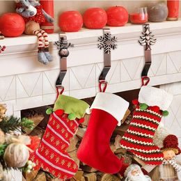 Gold Christmas Decoration Hook Snowflake Santa Elk Christmas Gift open haard sok metalen hangers rre15180