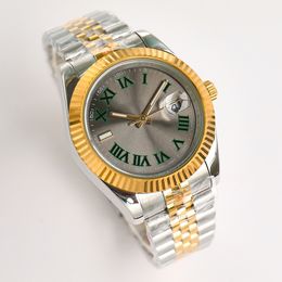 Gold Classic Sales Champion Couple Watch Fabricación mecánica automática Five Beads 904l Oyster Type Pulsera de acero Hebilla plegable Glow Pointer relojes de hombre 41
