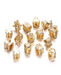 Gold Color Fit Charms Bracelets Bangles Paw House Star Beads DIY Européen pour la fabrication de bijoux MX103540992
