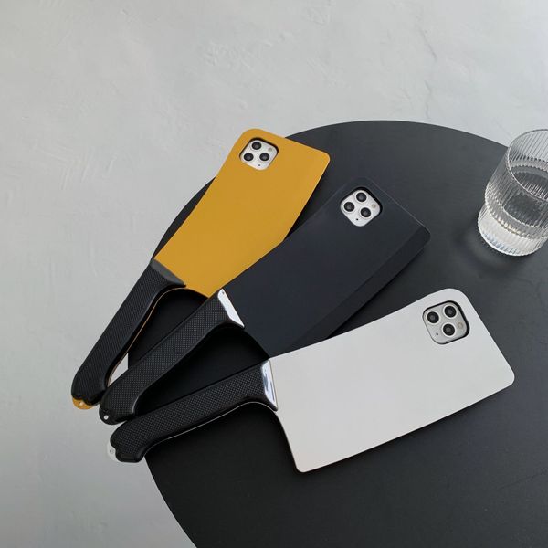 Étui de téléphone au couteau de cuisine de couleur dorée adaptée à l'iPhone 15, 14, 13, 12, 11, approbation directe d'approbation Apple x Couteau Soft Case avec créativité personnalisée