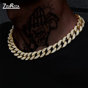 Goud Kleur Mannen Ketting Bling Miami Iced Out Rapper Ketting Voor Vrouwen Hip Hop Choker Kraag Grunge Sieraden Frete GRATIS 220214