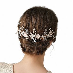 Gold Color Rhinest Pearl Wedding Hair peig Tiara Crystal Hair Hair Bijoux ACTIONS EN BRIDE CHEAUX COUP BAND RO1AI #