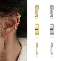 Boucles d'oreilles en strass couleur or, manchette d'oreille Non perçante, Clip d'oreille pour femmes et hommes, faux Cartilage, bijoux tendance