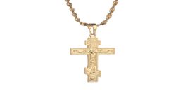 Collier pendentif à breloques, couleur or, église orthodoxe russe, croix éternelle, bijoux, russie, grèce, Ukraine, cadeau 8290080