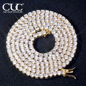 Chaîne de tennis de couleur or 4 mm 5 mm 6 mm une ligne de collier zircon pour hommes bijoux hip hop femmes