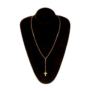 Gouden Kruisketting voor vrouwen Lange Tassel Turquoise Bead Cross Necklace Trend Sieraden Groothandel Valentijnsdag Christelijke ketting Kruisje Ketting Gift voor haar 01
