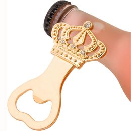 Gouden Crown Bottle Openers met geschenkdoos bruiloft gunsten voor baby shower verjaardagsfeestje decoraties kdjk2211