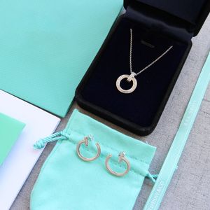 Gouden kristallen naam hanger voor heren ketting set ketting 18k diamanten kettingen ontwerper groothandel gevulde sieraden valentijnsdag kerstcadeaus voor vriendin dames 66