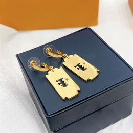 Boucles d'oreilles pendantes en or de styliste pour femmes, chaînes, bijoux de luxe avec boîte 2022266Z