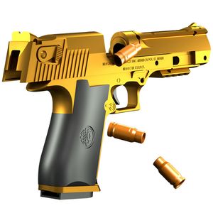 Or Desert Eagle Shell Éjecter Jouets Modèle M1911 Pistolet Balle Molle Fidget Jouet Pistolet Enfants Tirer En Plein Air Jeu Garçons Cadeau S2012