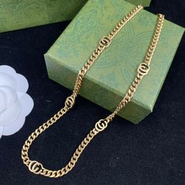 Collar de moda de joyería G de diseñador de oro, regalo