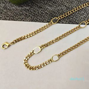 Gouden designer ketting sieraden mode ketting cadeau heren lange letter ketens kettingen voor mannen vrouwen gouden ketting jowery party