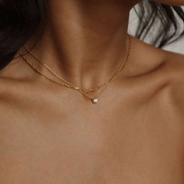 Ensemble de collier pour femmes à double couches détachables en or