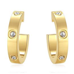 Gold Diamond Design Charm Nouveau style Boutiques d'oreilles ushapées