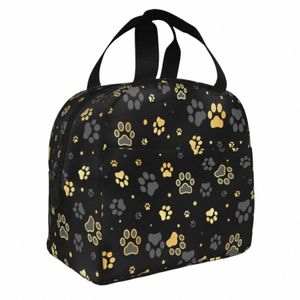 Sac à lunch isolé PAW GOLD PAW REAUCOUP REAUCOUP ANIMAL CORTAINER COCHERER SAG LANCHER BOX TOTER
