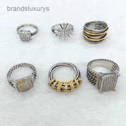Gouden Dy Love Ring Designer Ringen voor Vrouwen S Sier Diamond White Reigersbill Huwelijksverjaardag Zwarte Sieraden Vrouw Moissanite Sieraden Bijoux Ontwerpers