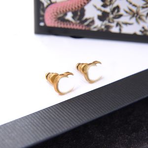 Gouden oorbellen Designer G Letter Zilver Stud Dames Klassiek formaat Roestvrij stalen sieraden Bruiloftscadeaus