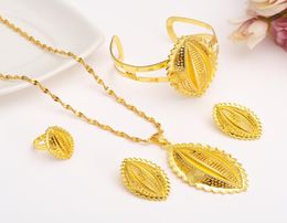 Gold Ethiopian Jewelry Jewelry Set Pendientes de collar Hombres Eritrea Sets for Women39S Habesha Boda Bridal GIF3912416
