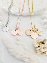 Collier de lettre rempli en or Collier personnalisé cadeau de la Saint-Valentin pour son collier pour femmes Gift d'anniversaire Maman Gift