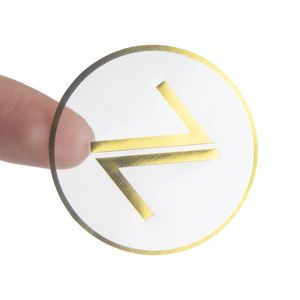 Étiquette translucide en feuille d'or étiquettes adhésives transparentes transparentes autocollant de logo client personnalisé avec effet métallique