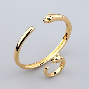 Goud voor mannen High End Smooth Leopard Bangle Fashion Unisex Manchetarmband Sieraden Heren Designer Vrouwen Jewlery Party Gifts Accessoires Ring