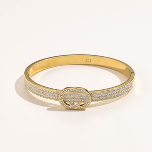 Goud voor damesontwerper Vintage Diamond armband Modemerk Sieraden Roestvrijstalen Geschenk nagelarmbanden Band Box Family Girl Bangle