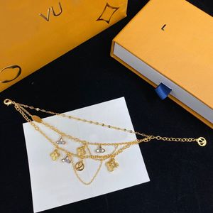 Gouden klavertje vier hanger ketting bruiloft klavertje vier ster met roestvrijstalen ketting sieraden