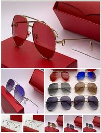 Frame d'or Red Woman Designer Sunglasses Pilot Mens Horseshoe Clasp Design Frames Art Rebating Blue Women Luxury Eyewear Busin6379312