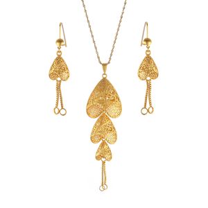 Ensemble de bijoux pour femmes, collier et boucles d'oreilles avec pendentif en or Fulani africain et éthiopien, grande Hyperbole, cadeaux de mariage pour femmes