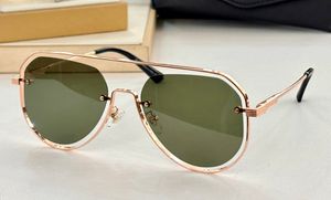Lunettes de soleil pilote vert or piste monture en métal hommes femmes lunettes de luxe nuances concepteur UV400 lunettes