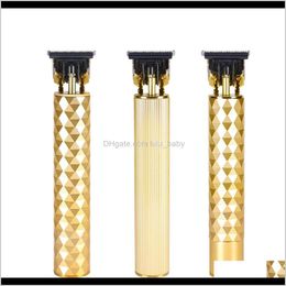 Gouden haarscheermessen polygonale diamantoliekop snijden 0 mm Baldhead Elektrische haar Clippers Professional Barber Trimmers FQE6N BSPYQ