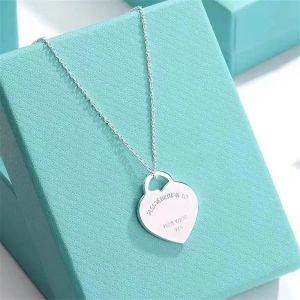 Gouden Hart Designer Ketting Rose Goud Valentijnsdag Cadeau Sieraden Withbox Snelle Meisjes Cadeau