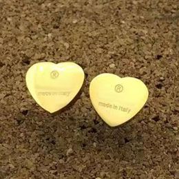 Gold Herz Ohrring Frauen Paar Flanell Tasche Edelstahl 10mm Körperschmuck Geschenke für Frau Zubehör Whole245r
