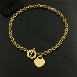 gouden hart ketting designer merk luxe sieraden vrouwen hanger nencklaces zilveren ketting japan en koreaanse stijl roestvrijstalen ketting liefhebbers liefde hangers gift