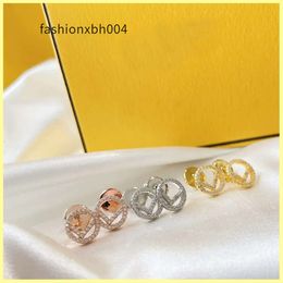 Boucles d'oreilles en or concepteurs de boucles d'oreilles en diamant F Callondes Sier pour femmes à petite taille Hoops Lovers Gift Bijoux avec boîte