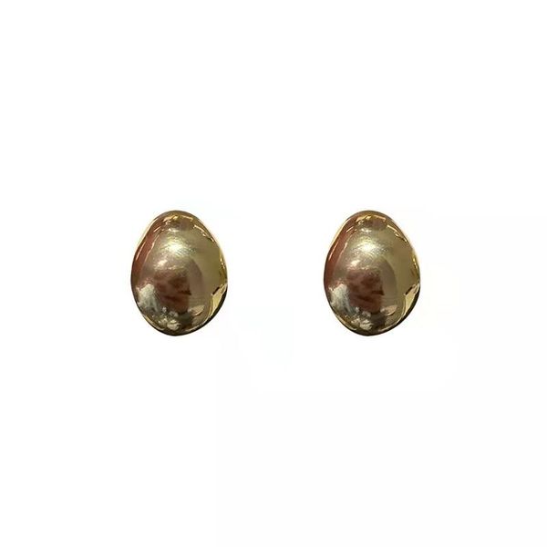 Boucles d'oreilles créoles en or pour femmes boucles d'oreilles design demi-lune sphère épaisse chunky Stud dames en acier inoxydable argent 925 accessoires de bijoux