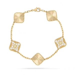 gouden sieraden lucky clover armband modeontwerper sieraden 18K rose vergulde schelp zilveren ketting heren luxe sieraden voor dames bruiloft cadeau groothandel